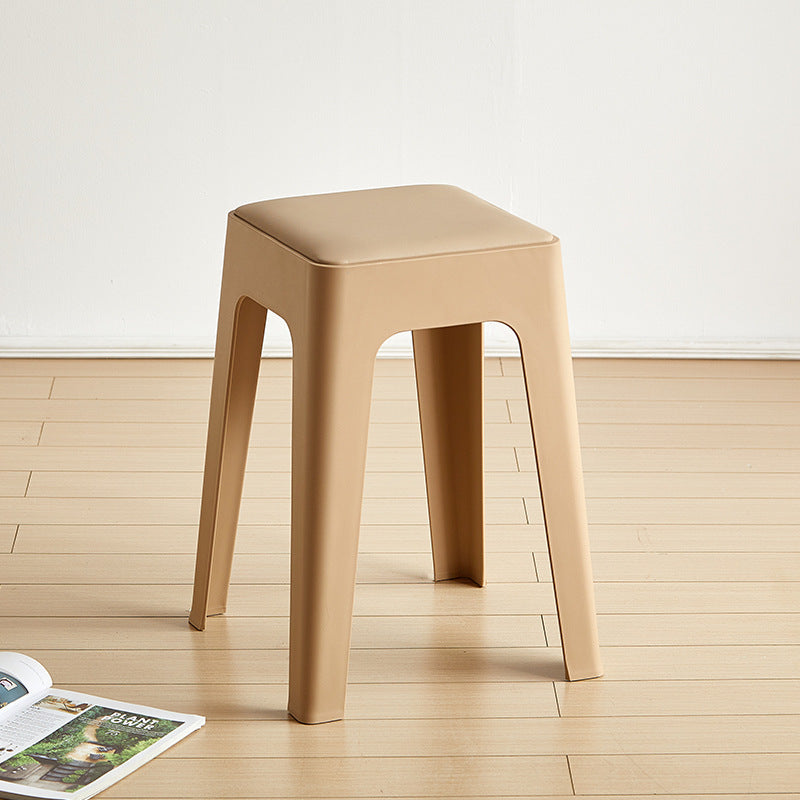Nordic Plastic Stackable Backless Vanity Stool