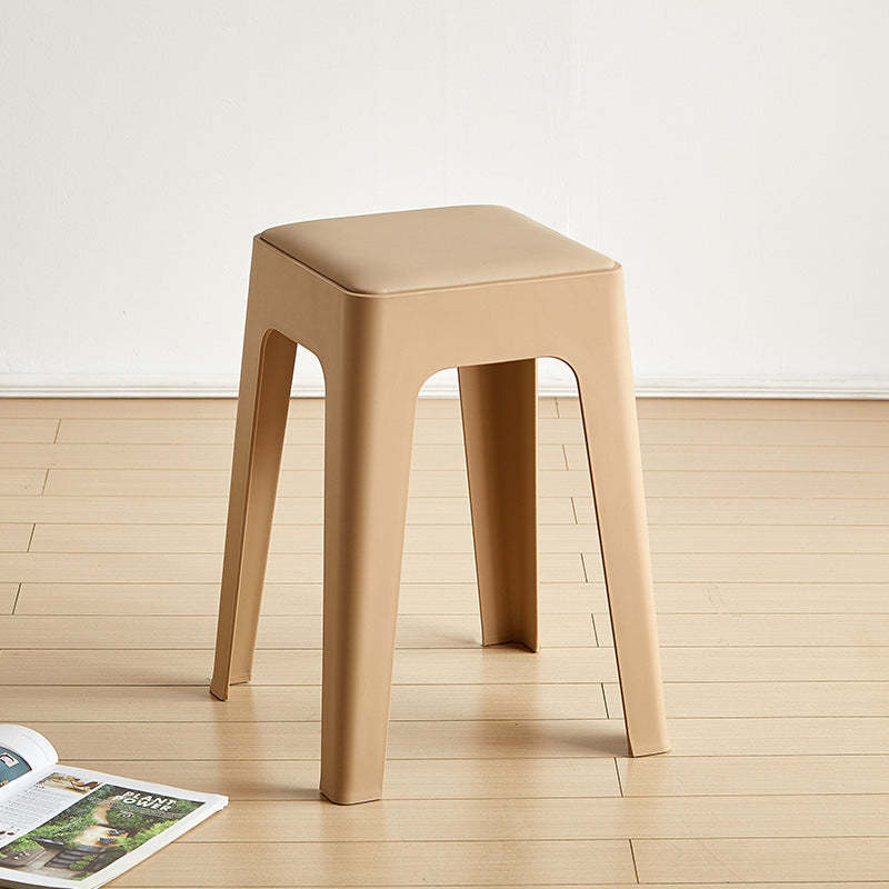 Nordic Plastic Stackable Backless Vanity Stool