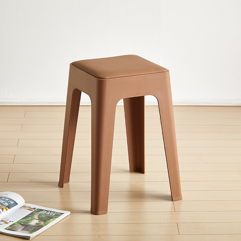 Nordic Plastic Stackable Backless Vanity Stool