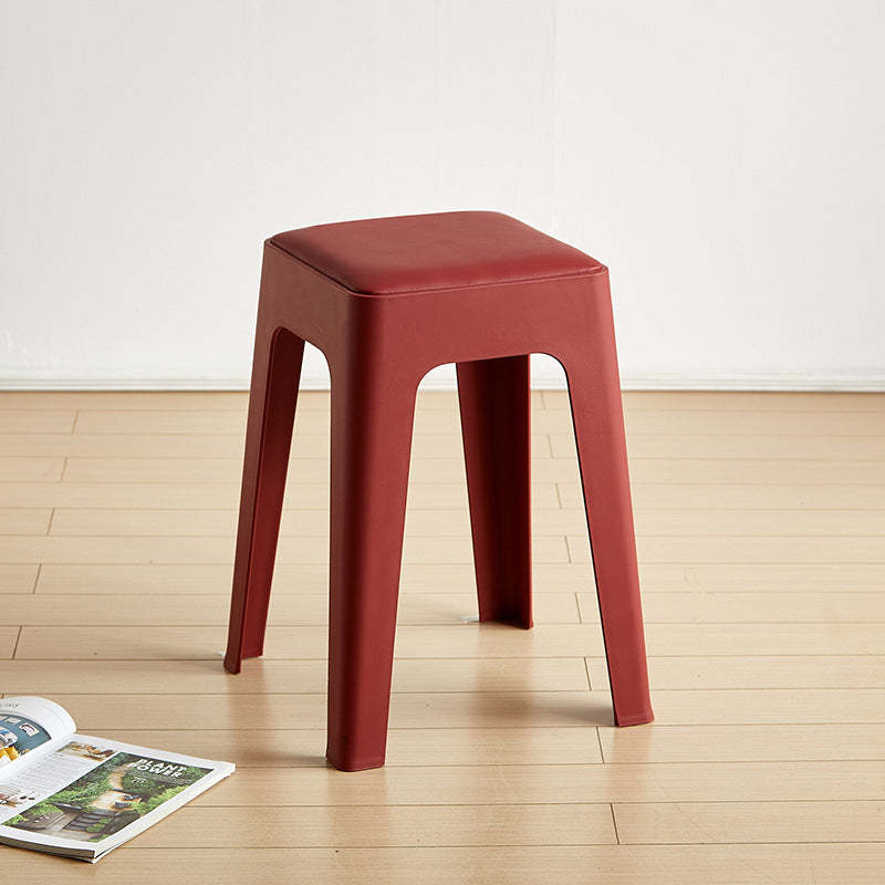 Nordic Plastic Stackable Backless Vanity Stool