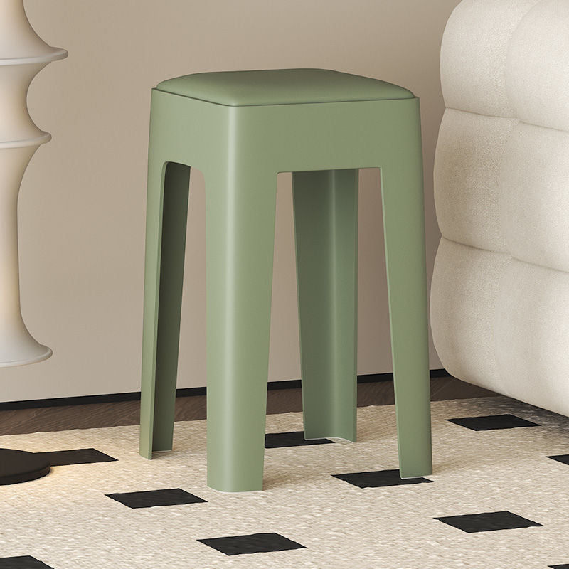 Nordic Plastic Stackable Backless Vanity Stool