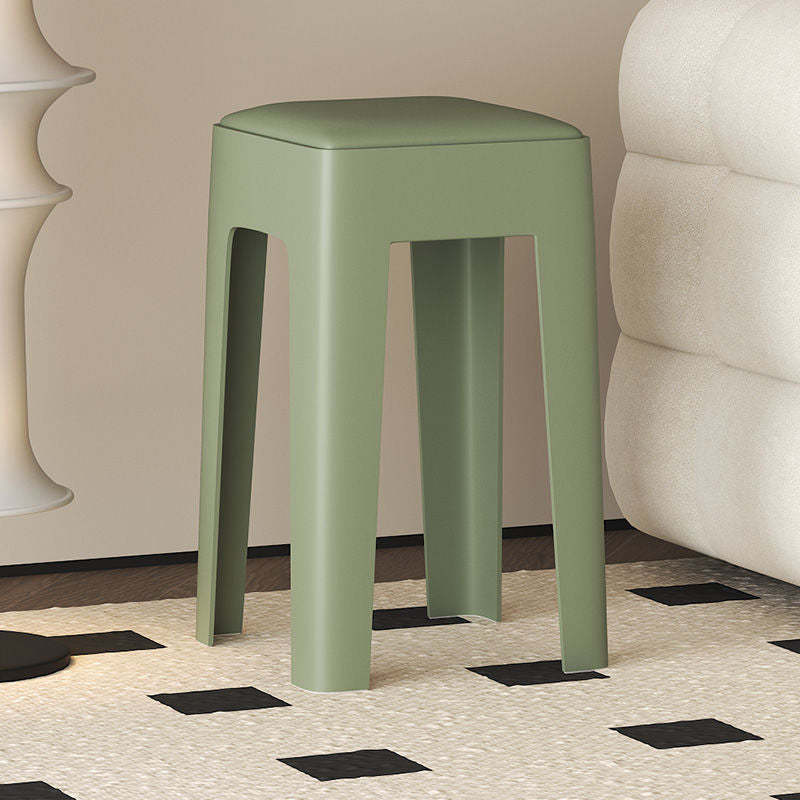 Nordic Plastic Stackable Backless Vanity Stool