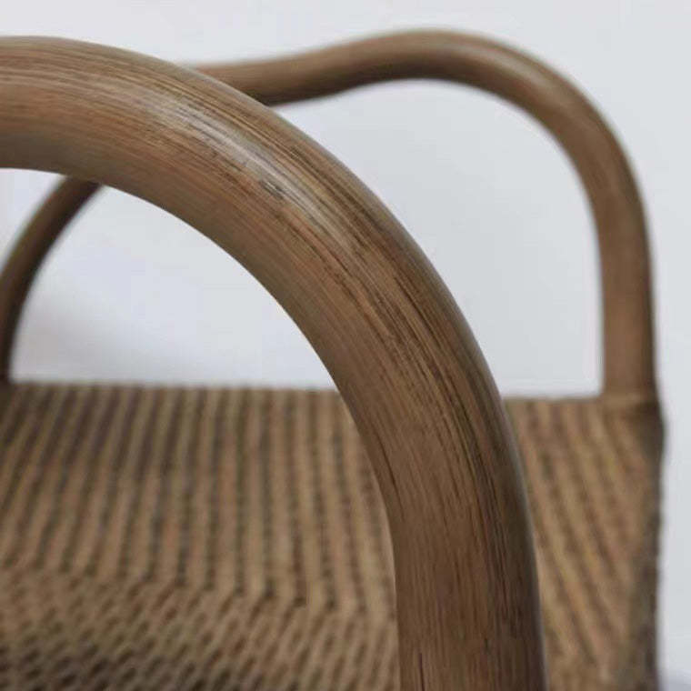 Contemporary Boho Rattan Patio Lounge Chair