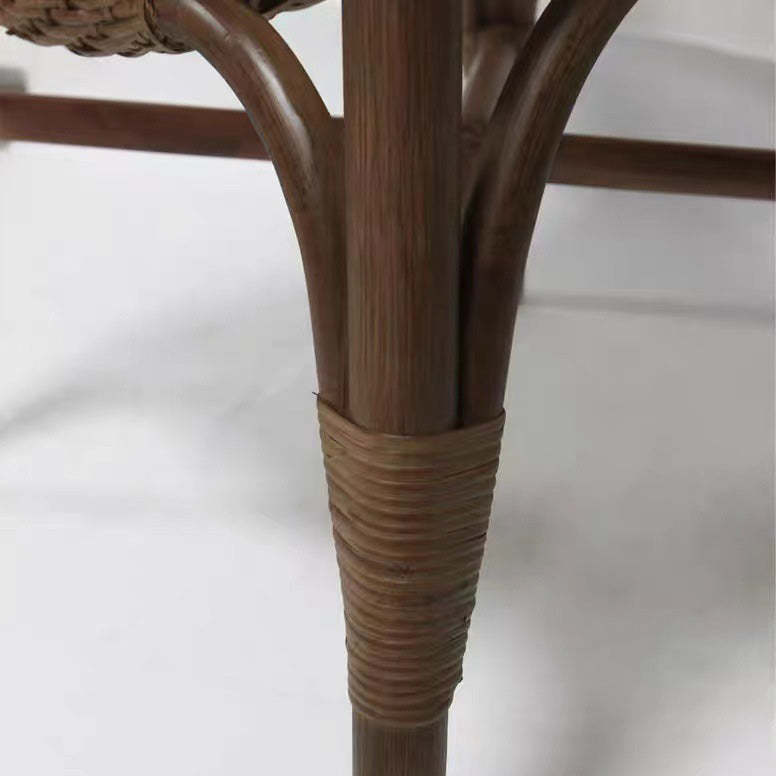Contemporary Boho Rattan Patio Lounge Chair