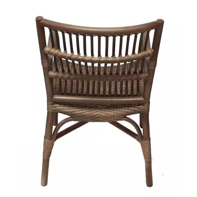 Contemporary Boho Rattan Patio Lounge Chair