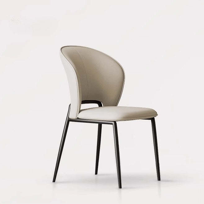 Lighom wing-back leather steel metal dining chairs & benches for kitchen
