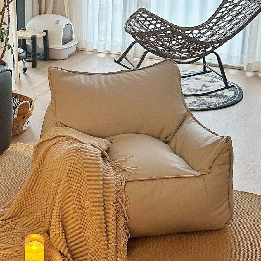Scandinavian Leather Upholstered Accent Chair