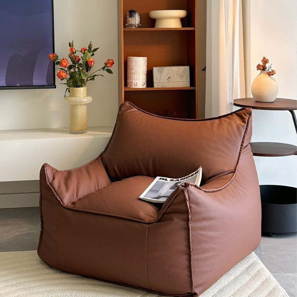 Scandinavian Leather Upholstered Accent Chair