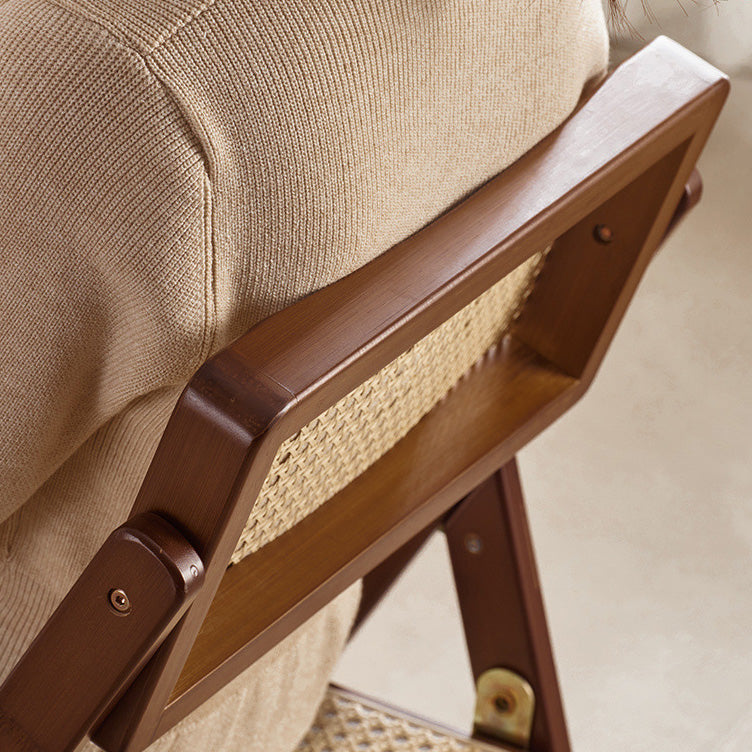 Japanese Resin Rattan Bamboo Foldable Dining Chair