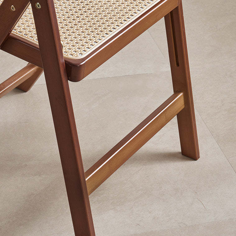 Japanese Resin Rattan Bamboo Foldable Dining Chair