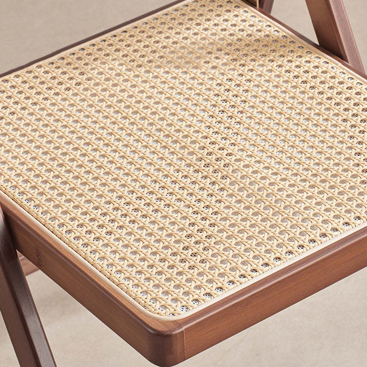 Japanese Resin Rattan Bamboo Foldable Dining Chair