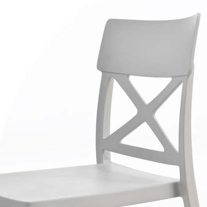 Modern Square Plastic Stackable Armless Dining Chair