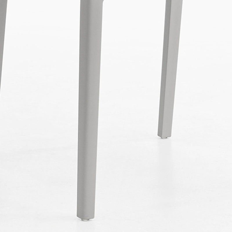 Modern Square Plastic Stackable Armless Dining Chair