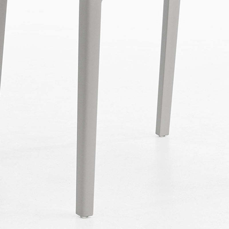 Modern Square Plastic Stackable Armless Dining Chair