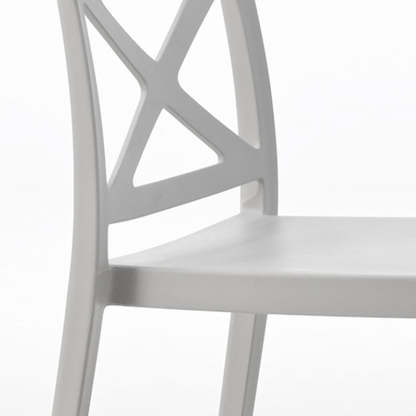 Modern Square Plastic Stackable Armless Dining Chair