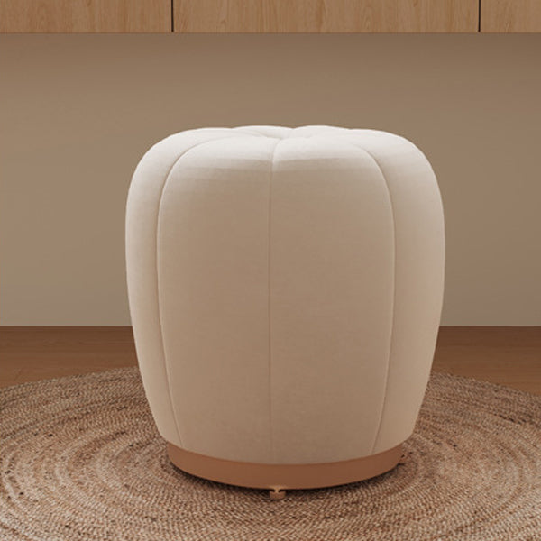 Scandinavian Pumpkin Flannel Frame Vanity Stool
