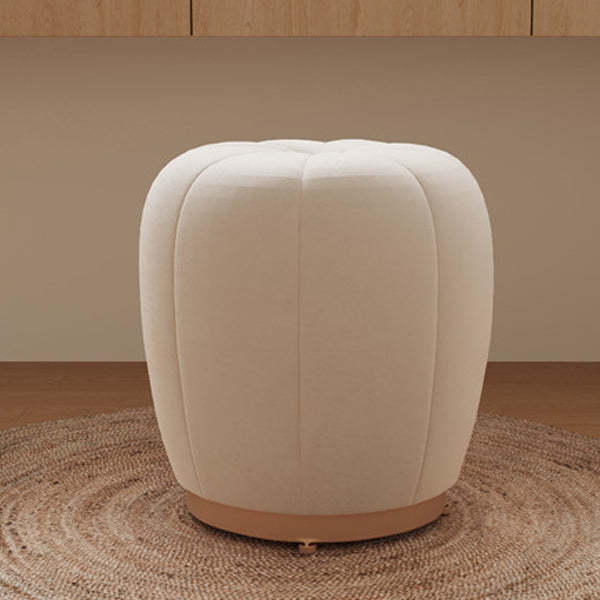 Scandinavian Pumpkin Flannel Frame Vanity Stool
