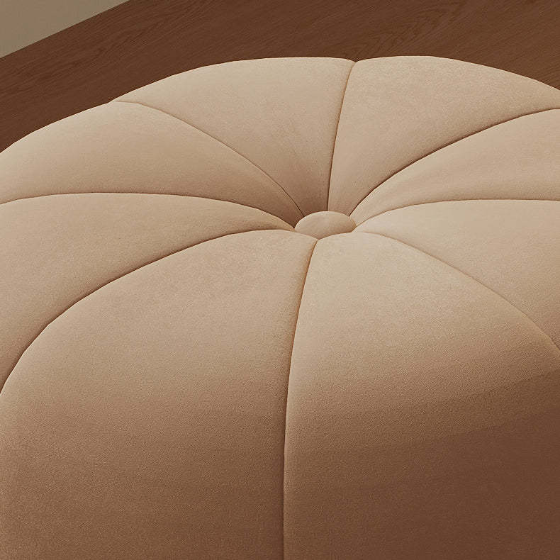 Scandinavian Pumpkin Flannel Frame Vanity Stool — Khaki