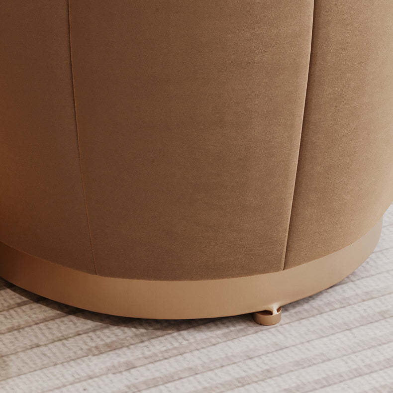 Scandinavian Pumpkin Flannel Frame Vanity Stool