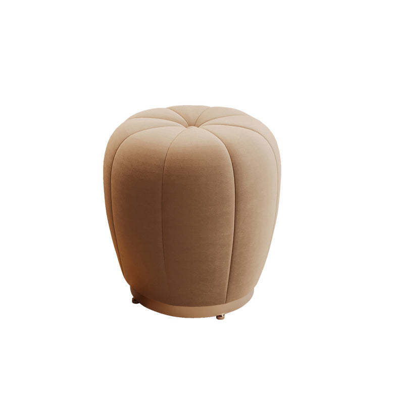 Scandinavian Pumpkin Flannel Frame Vanity Stool