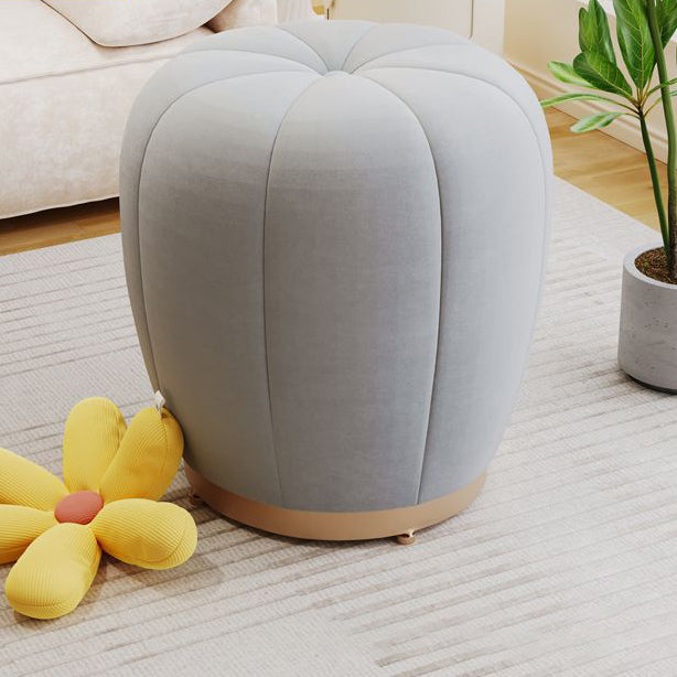 Scandinavian Pumpkin Flannel Frame Vanity Stool