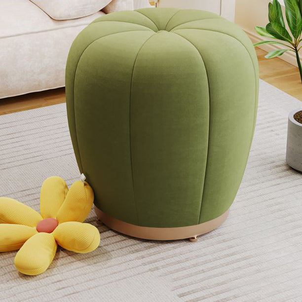 Scandinavian Pumpkin Flannel Frame Vanity Stool