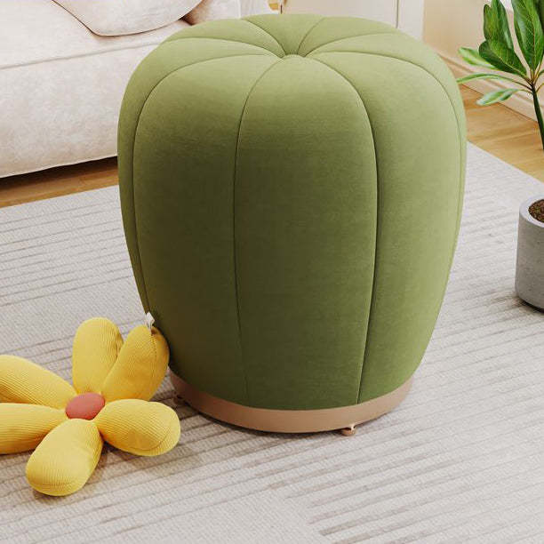 Scandinavian Pumpkin Flannel Frame Vanity Stool