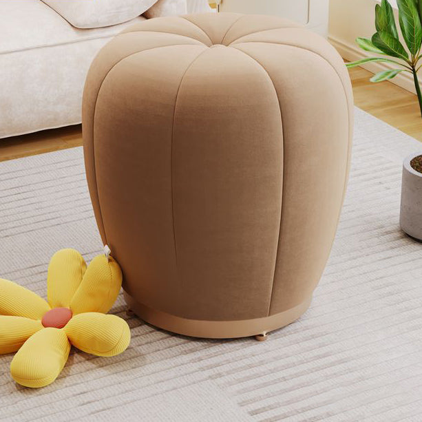 Scandinavian Pumpkin Flannel Frame Vanity Stool
