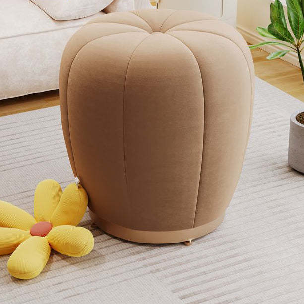 Scandinavian Pumpkin Flannel Frame Vanity Stool