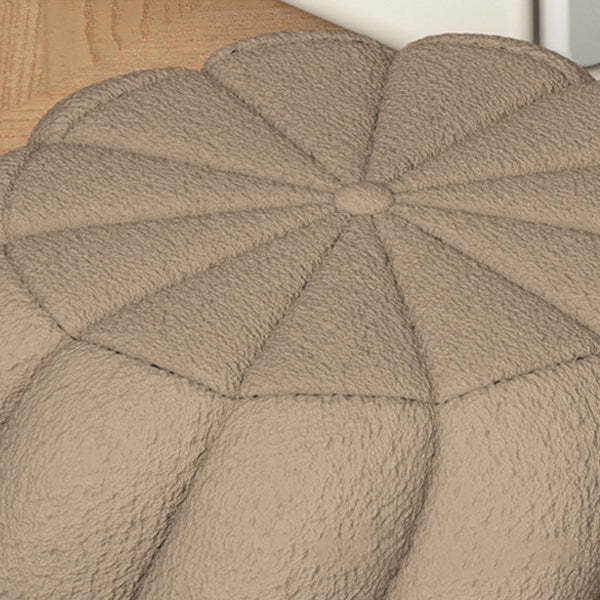 Scandinavian Lamb Fleece Solid Wood Portable Vanity Stool