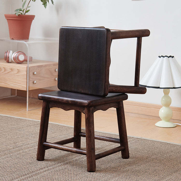 Japanese Rectangular Solid Wood Portable Low Footstool