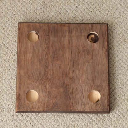 Japanese Rectangular Solid Wood Portable Low Footstool