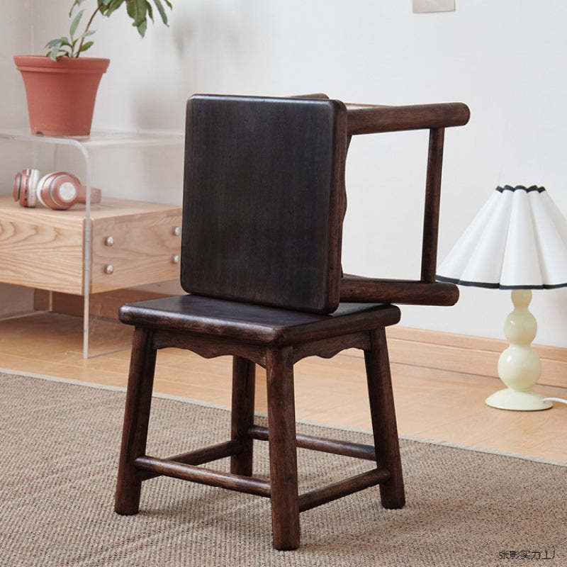 Japanese Rectangular Solid Wood Portable Low Footstool