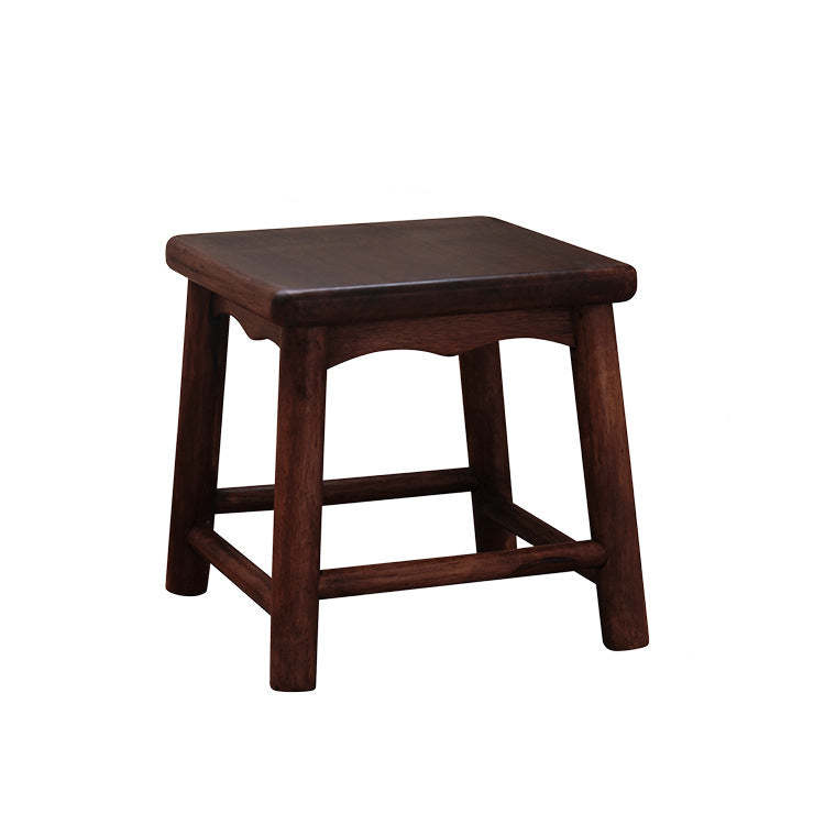 Japanese Rectangular Solid Wood Portable Low Footstool