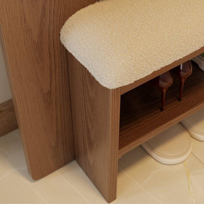 Contemporary Puppy Flannel Solid Wood 2-Tier Footstool Bench