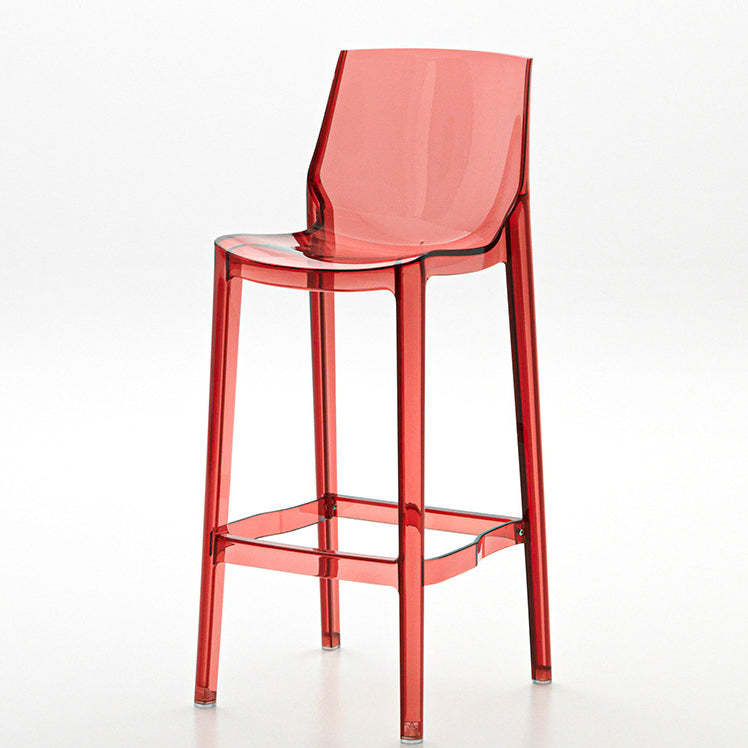Lighom nordic square low-back red bar & counter stools