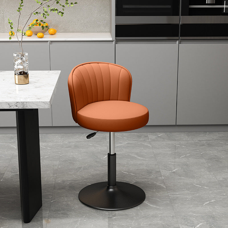 Contemporary Leather Swivel Bar Stool