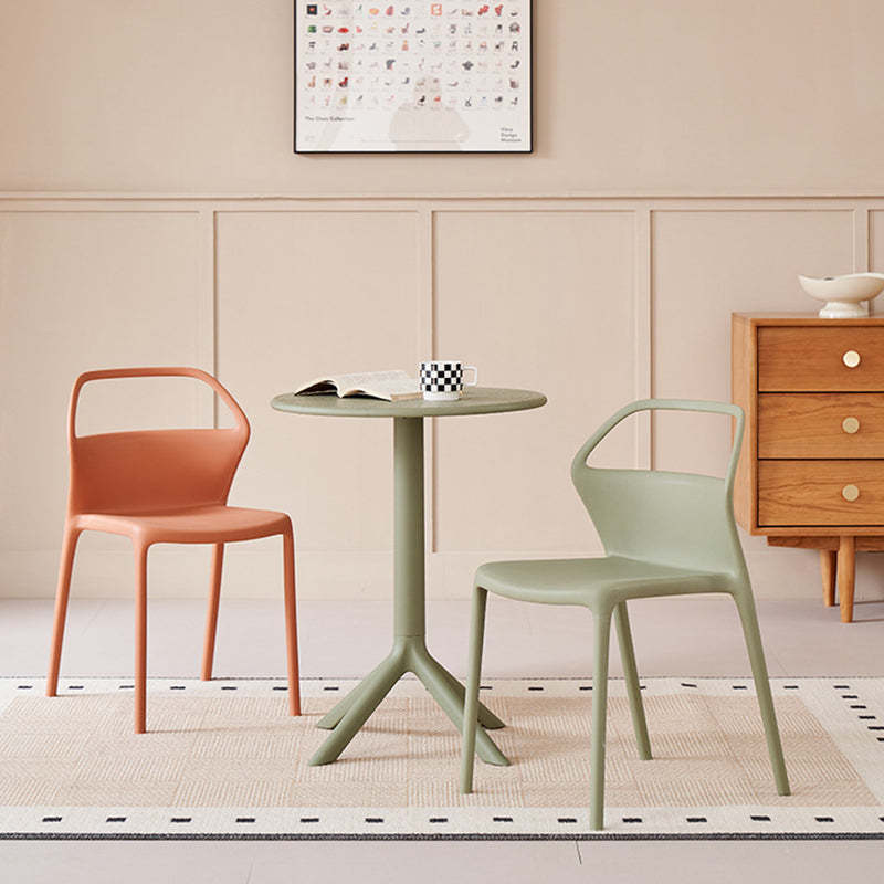 Scandinavian Plastic Stackable Dining Chair