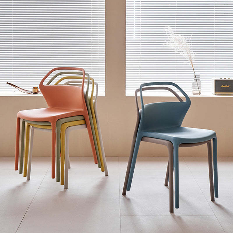 Scandinavian Plastic Stackable Dining Chair