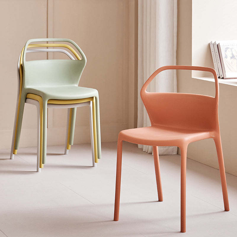 Scandinavian Plastic Stackable Dining Chair