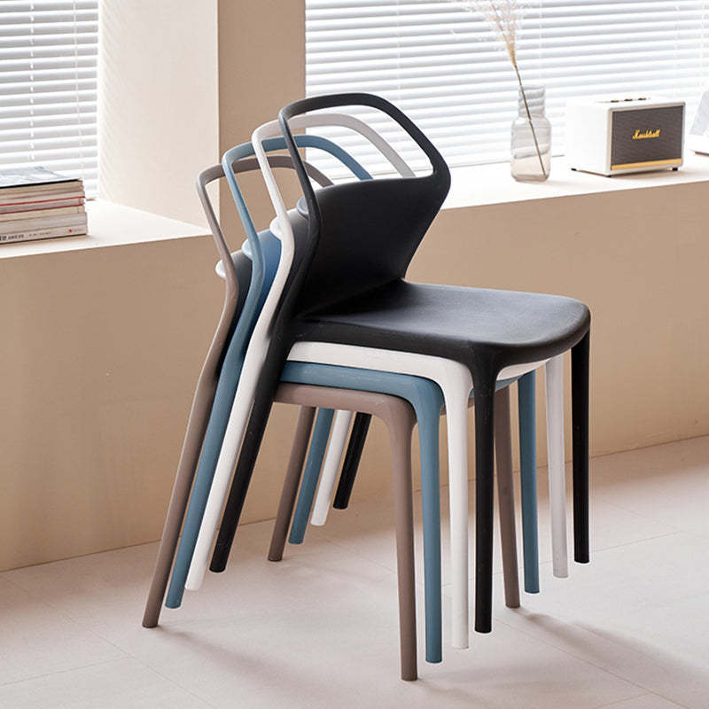 Scandinavian Plastic Stackable Dining Chair