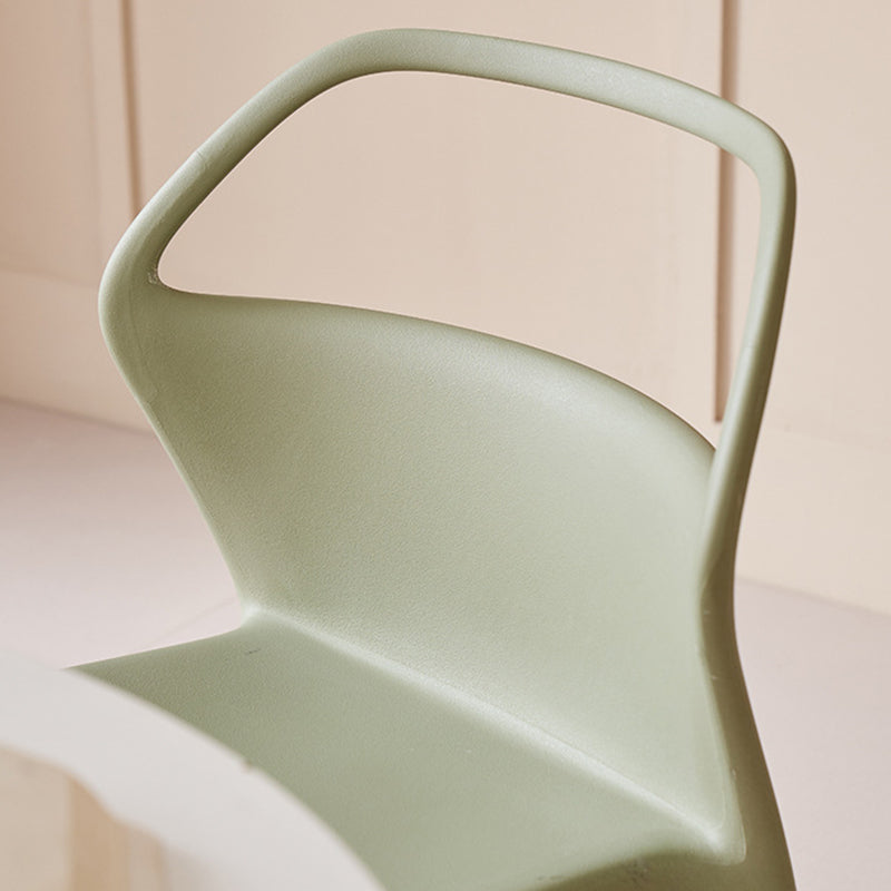 Scandinavian Plastic Stackable Dining Chair — Blue