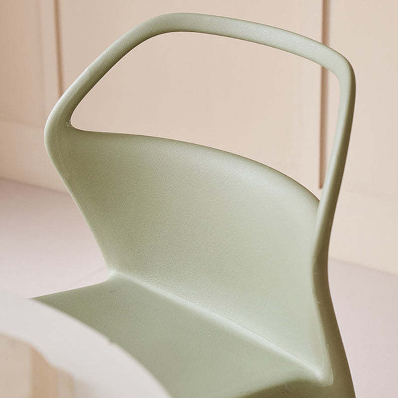 Scandinavian Plastic Stackable Dining Chair — Blue