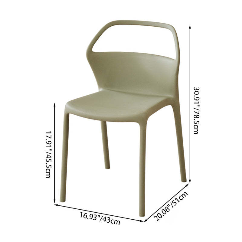 Scandinavian Plastic Stackable Dining Chair — Yellow