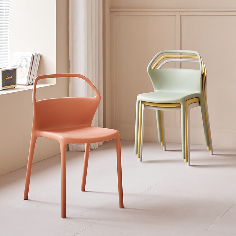 Scandinavian Plastic Stackable Dining Chair