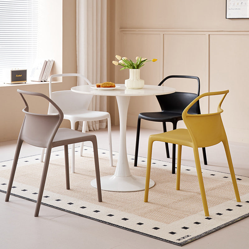 Scandinavian Plastic Stackable Dining Chair