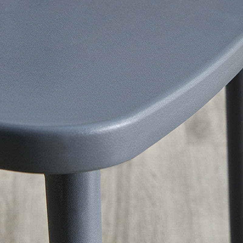 Mid-Century Curved Plastic Open-Back Dining Chair — Khaki