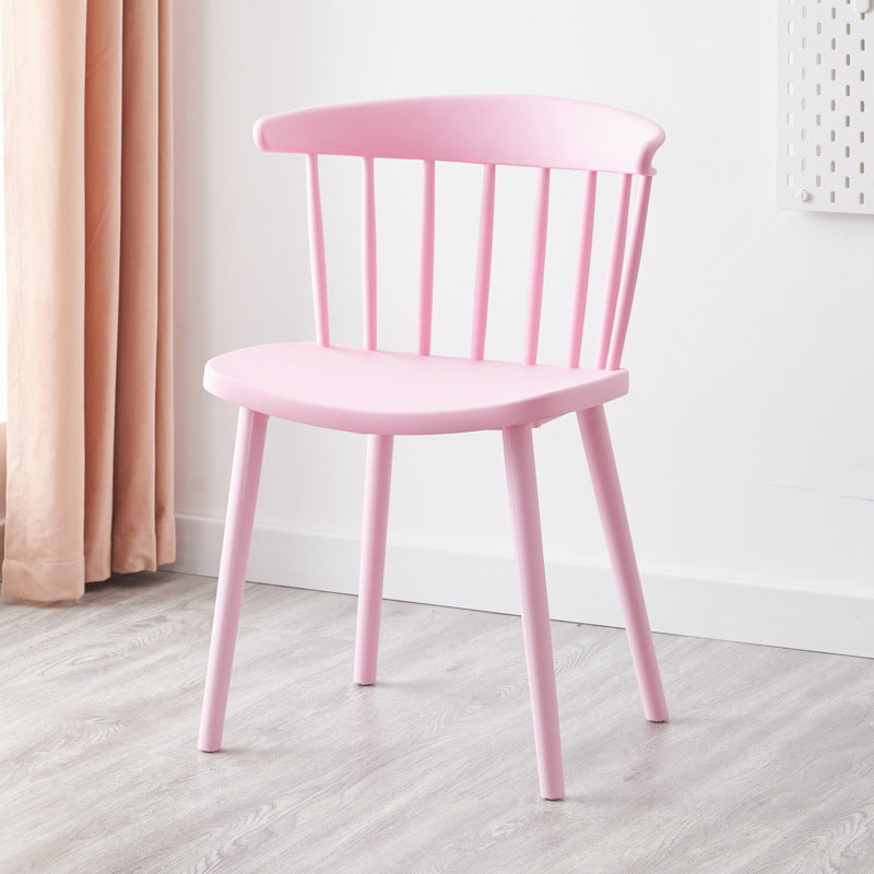 Mid-Century Curved Plastic Open-Back Dining Chair