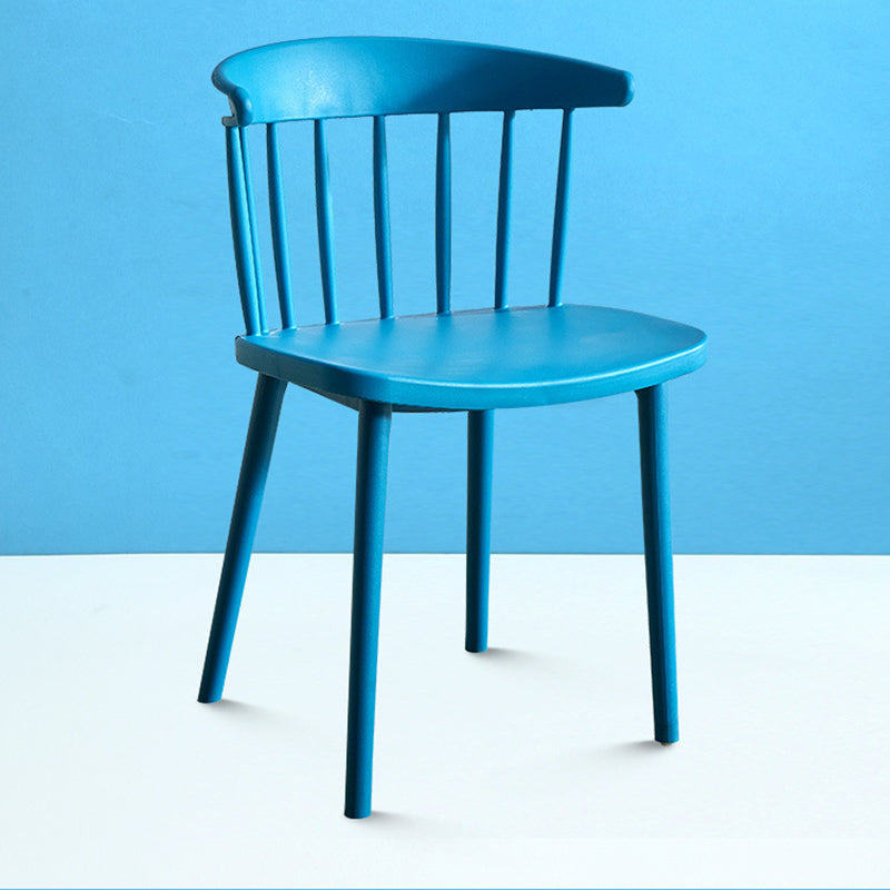 Mid-Century Curved Plastic Open-Back Dining Chair