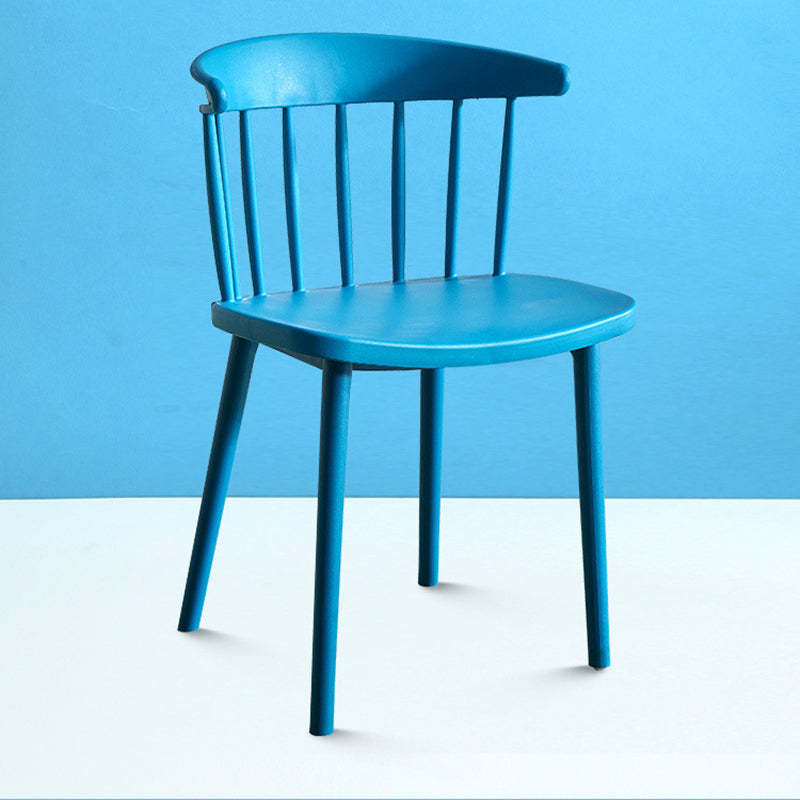 Mid-Century Curved Plastic Open-Back Dining Chair